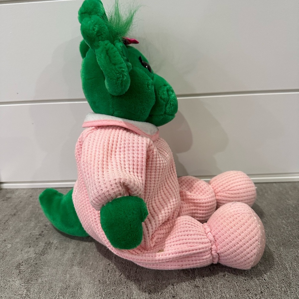 Vintage Baby Bop Sleepy Time  Stuffed Dinosaur Plush 17” Barney And Friends - Picture 7 of 10